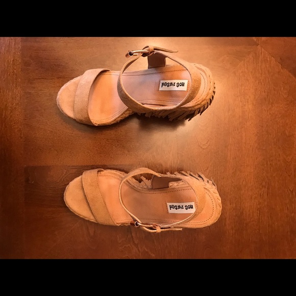 Not Rated tan faux suede wedges - Picture 4 of 7